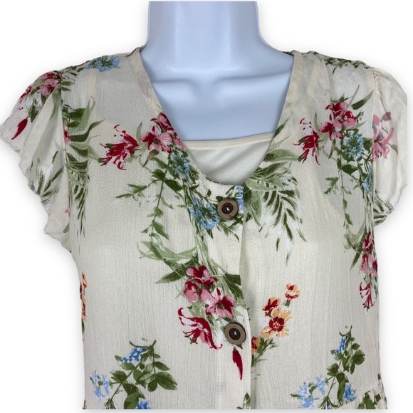 by&by girl Little & Big Girls Flutter Sleeve A-Line Dress 2 piece set L - Picture 3 of 17